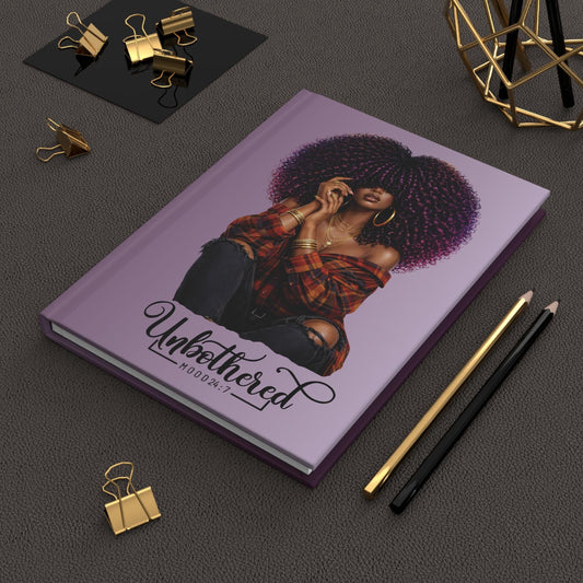 Unbothered Afro Woman Journal | Hardcover Matte Notebook