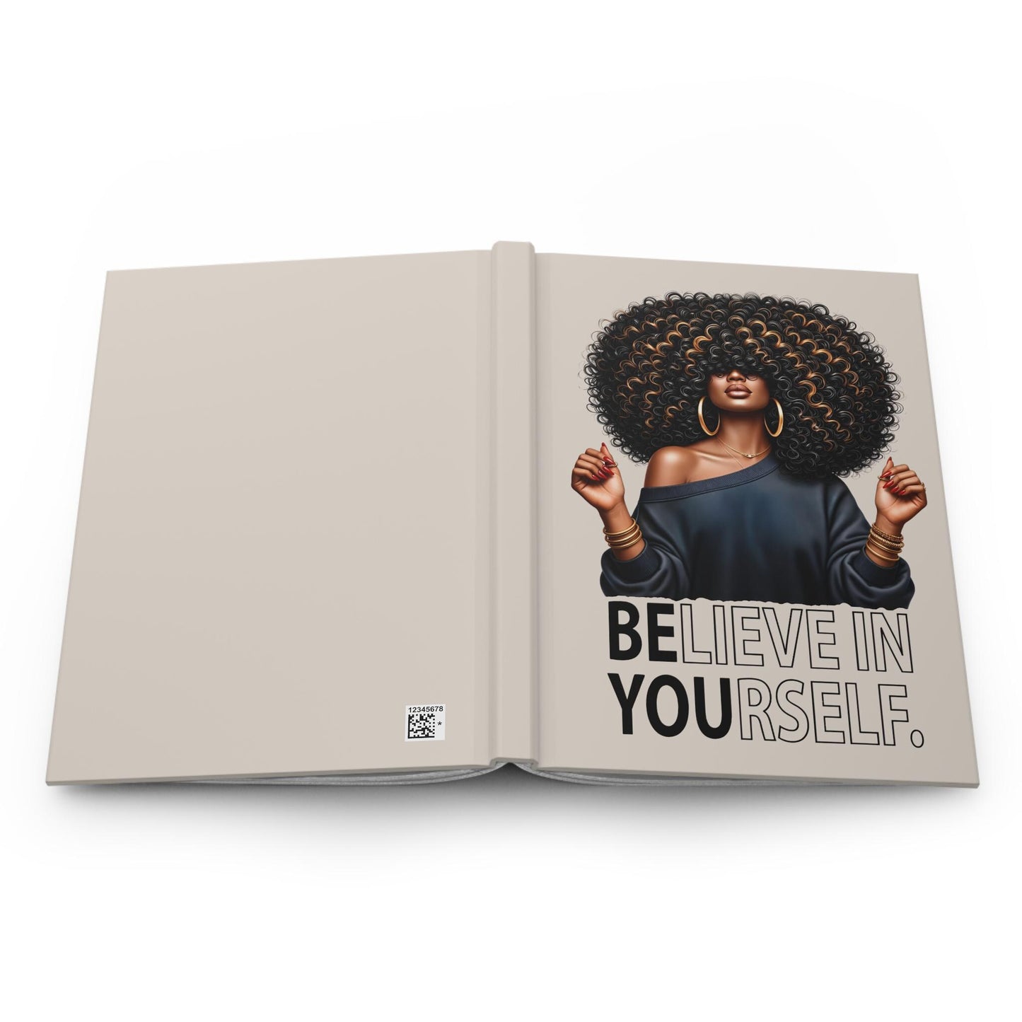 Believe In Yourself Afro Woman Journal | Hardcover Notebook