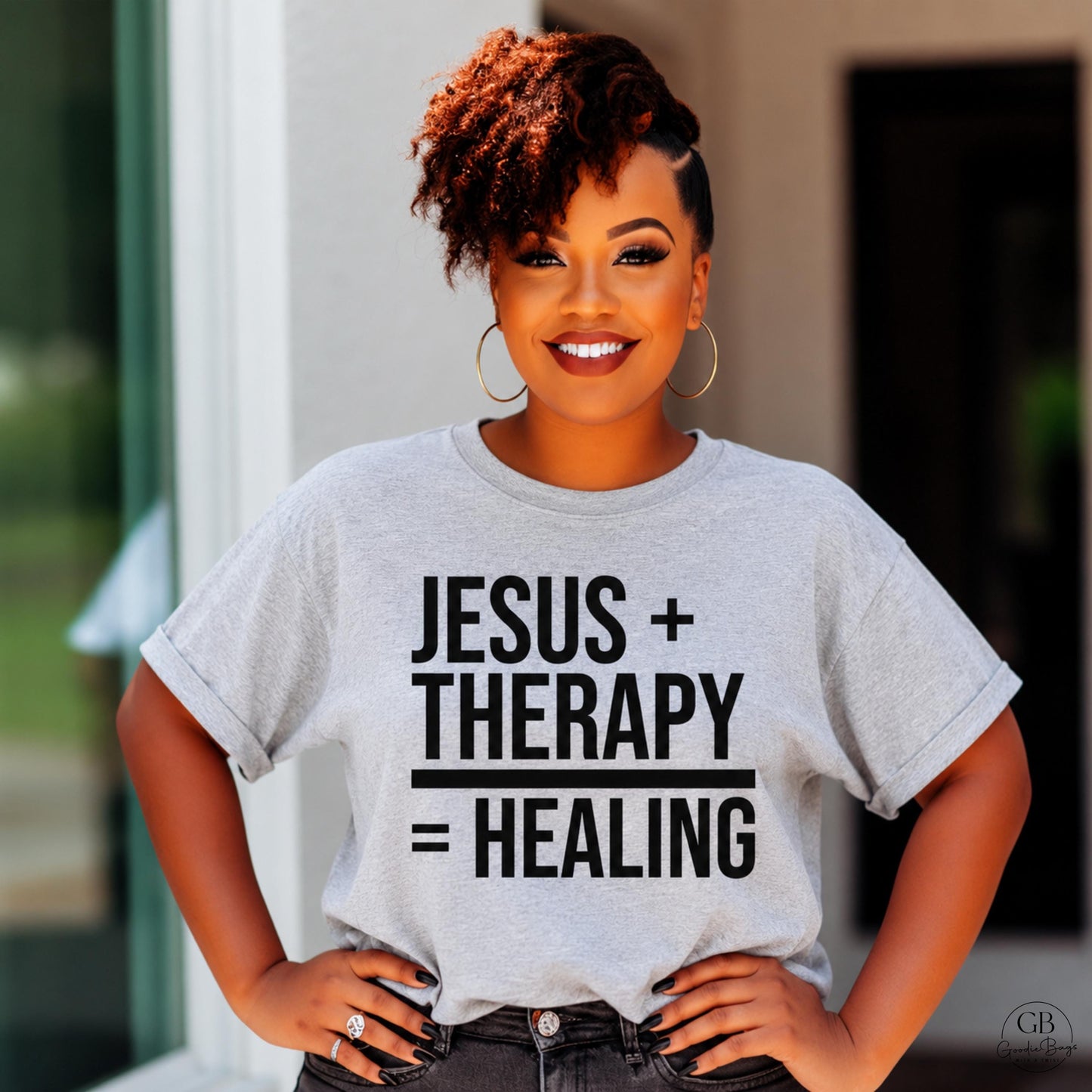 Jesus + Therapy = Healing Shirt, Christian Mental Health T-Shirt, Faith, Therapy Awareness Shirt, Christian Counselor Gift, Healing Apparel