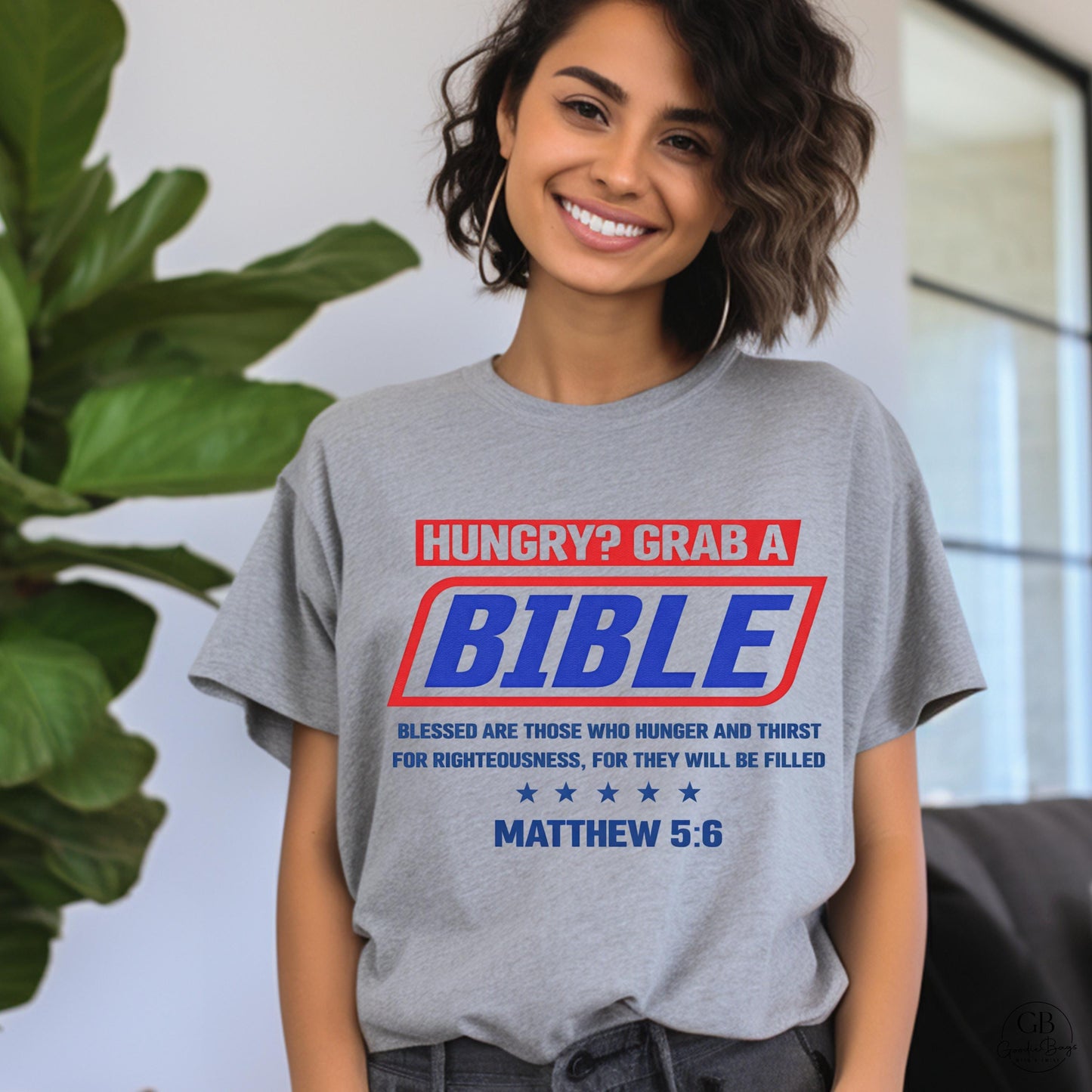 Hungry Grab A Bible Shirt, Matthew 5:6 Christian T-Shirt, Christian Sweatshirt, Faith Based Apparel, Bible Verse Shirt, Christian Gift