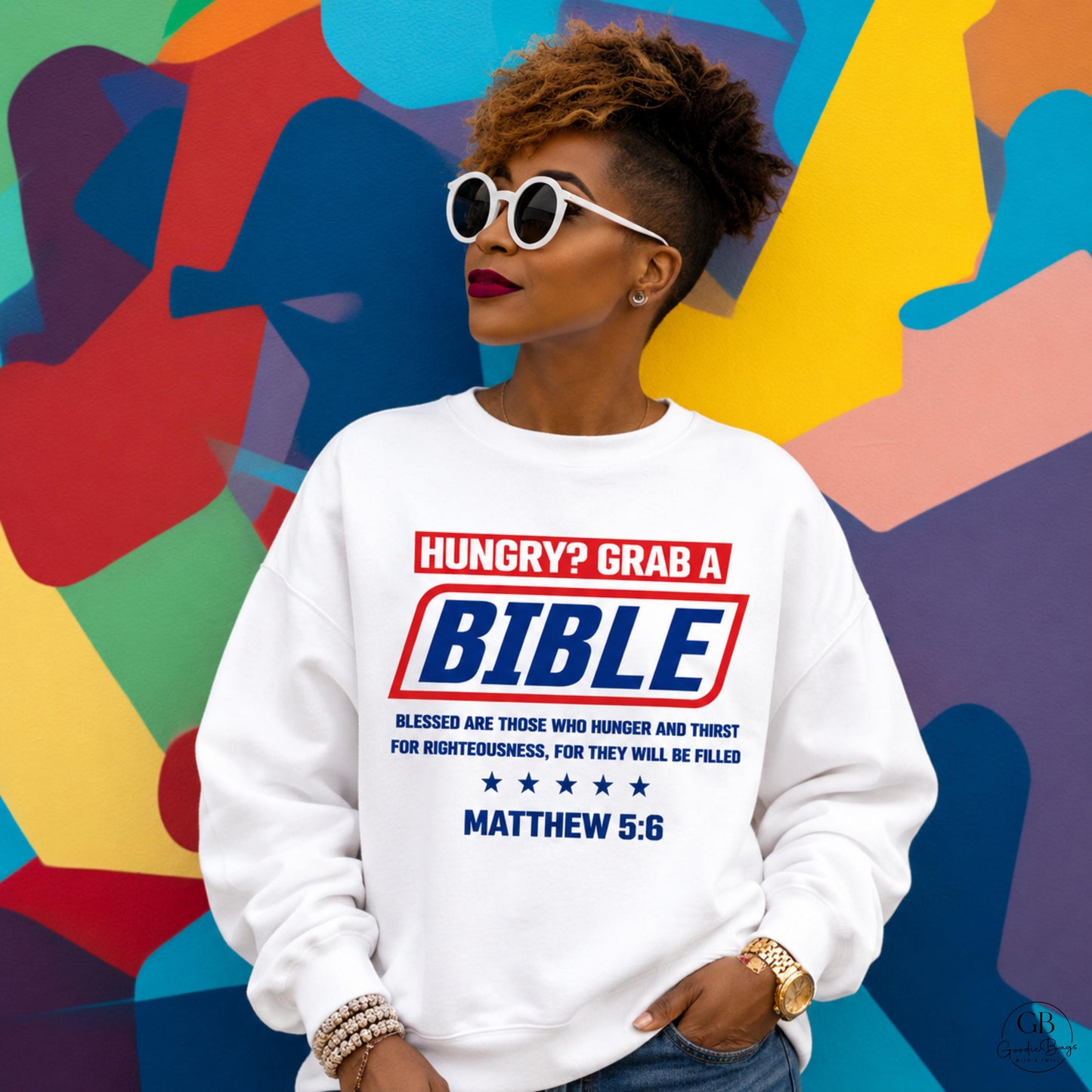 Hungry Grab A Bible Shirt, Matthew 5:6 Christian T-Shirt, Christian Sweatshirt, Faith Based Apparel, Bible Verse Shirt, Christian Gift
