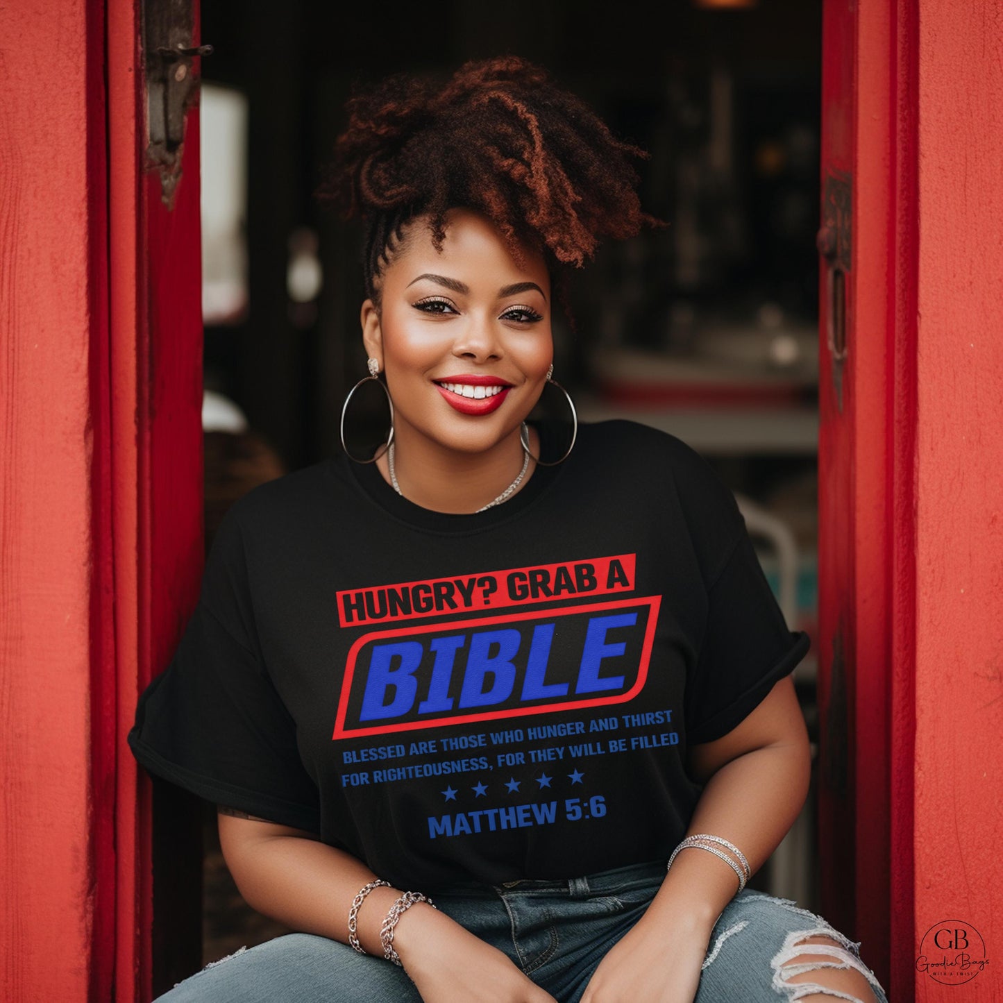 Hungry Grab A Bible Shirt, Matthew 5:6 Christian T-Shirt, Christian Sweatshirt, Faith Based Apparel, Bible Verse Shirt, Christian Gift