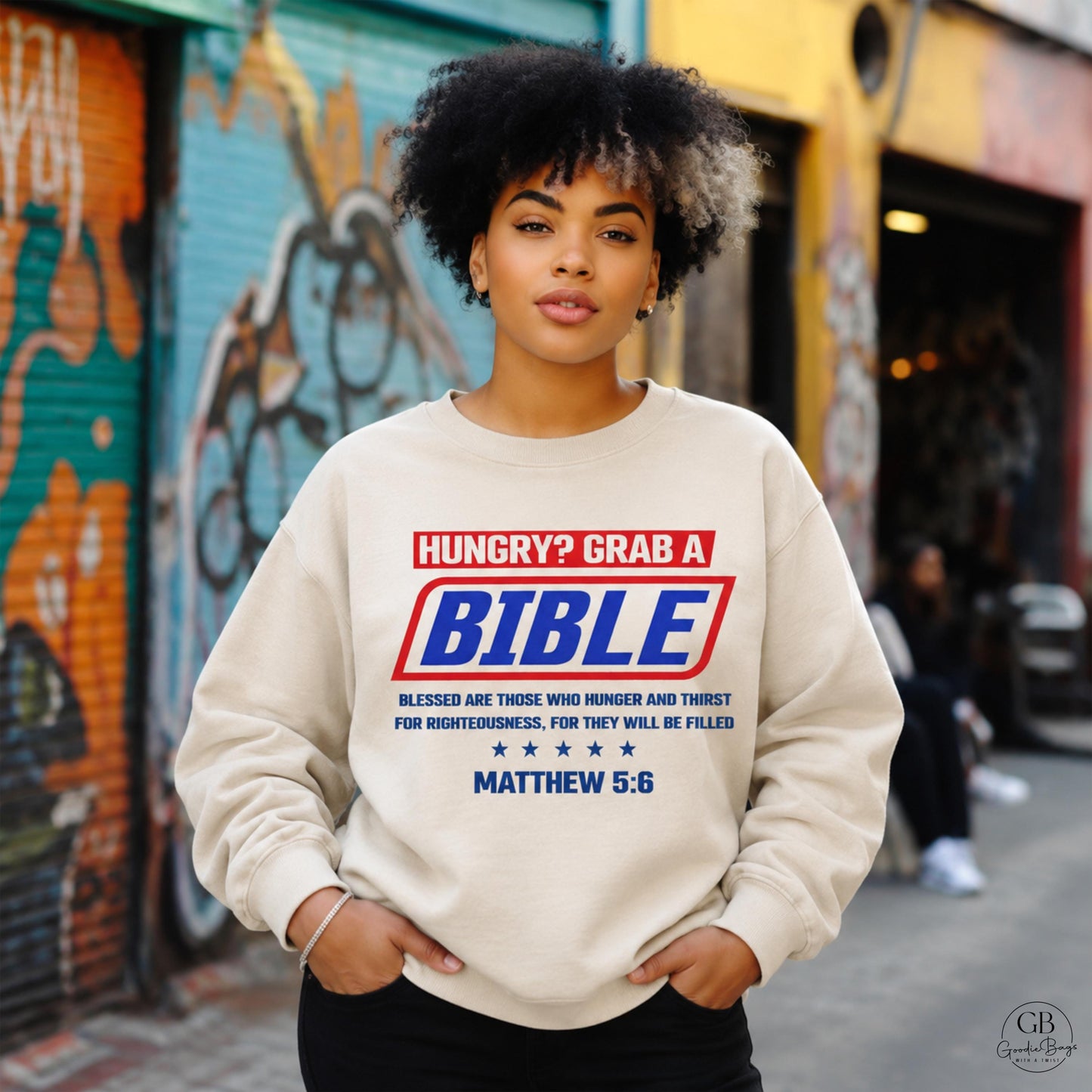 Hungry Grab A Bible Shirt, Matthew 5:6 Christian T-Shirt, Christian Sweatshirt, Faith Based Apparel, Bible Verse Shirt, Christian Gift