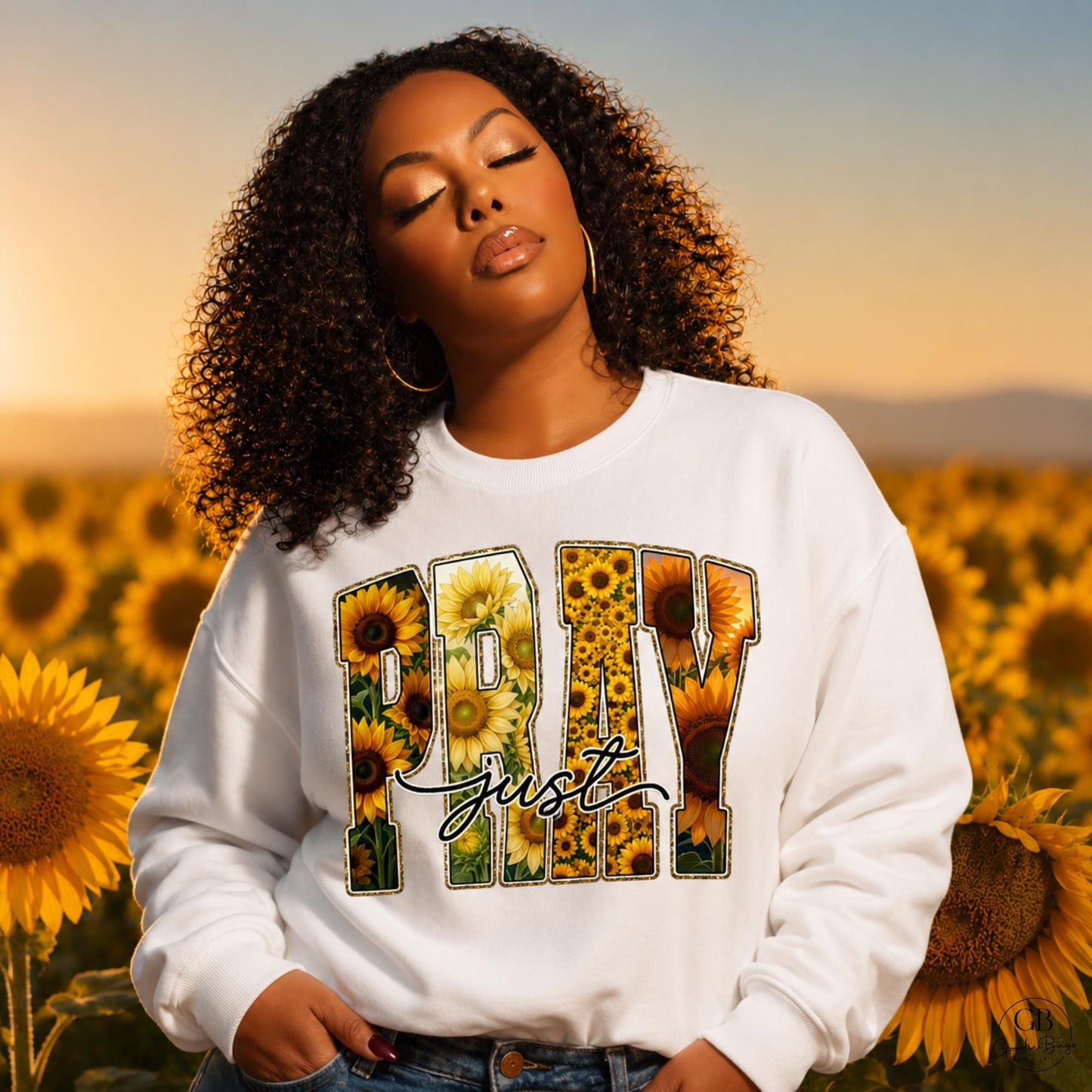 Pray Shirt & Sweatshirt | Sunflower Christian Tee | Faith-Based Apparel | Inspirational Religious Shirt | Floral Christian Gift for Women