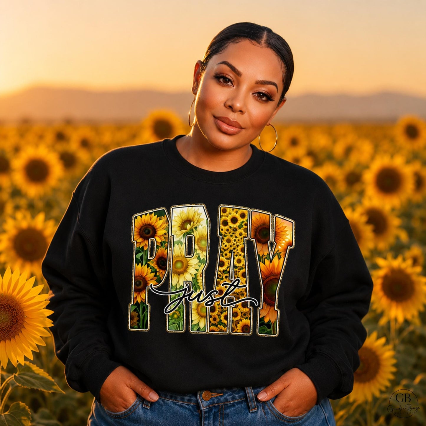 Pray Shirt & Sweatshirt | Sunflower Christian Tee | Faith-Based Apparel | Inspirational Religious Shirt | Floral Christian Gift for Women