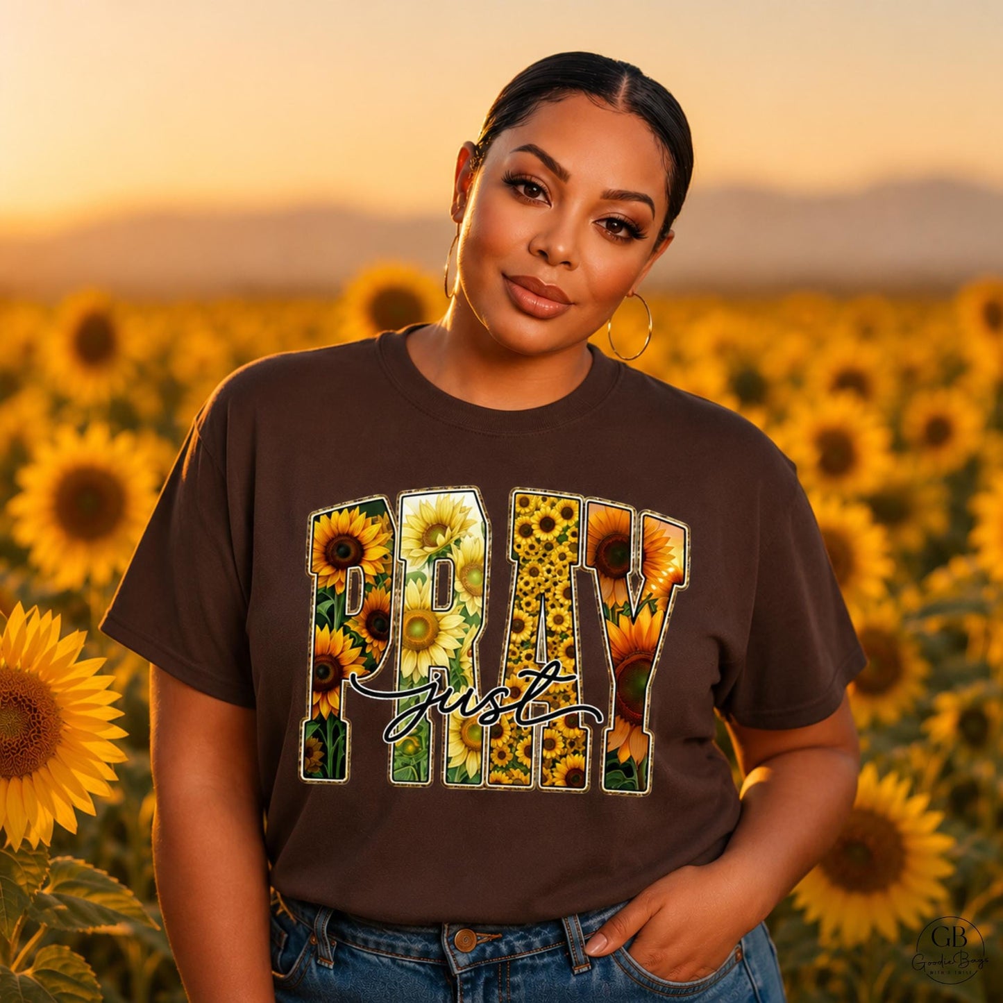 Pray Shirt & Sweatshirt | Sunflower Christian Tee | Faith-Based Apparel | Inspirational Religious Shirt | Floral Christian Gift for Women