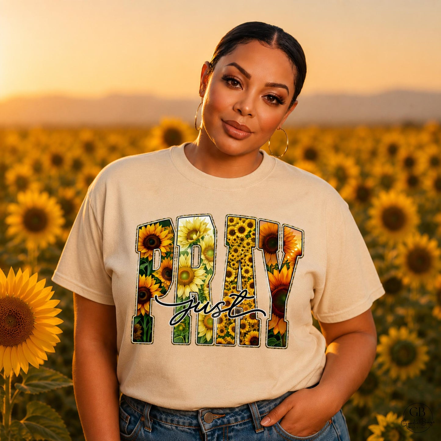 Pray Shirt & Sweatshirt | Sunflower Christian Tee | Faith-Based Apparel | Inspirational Religious Shirt | Floral Christian Gift for Women